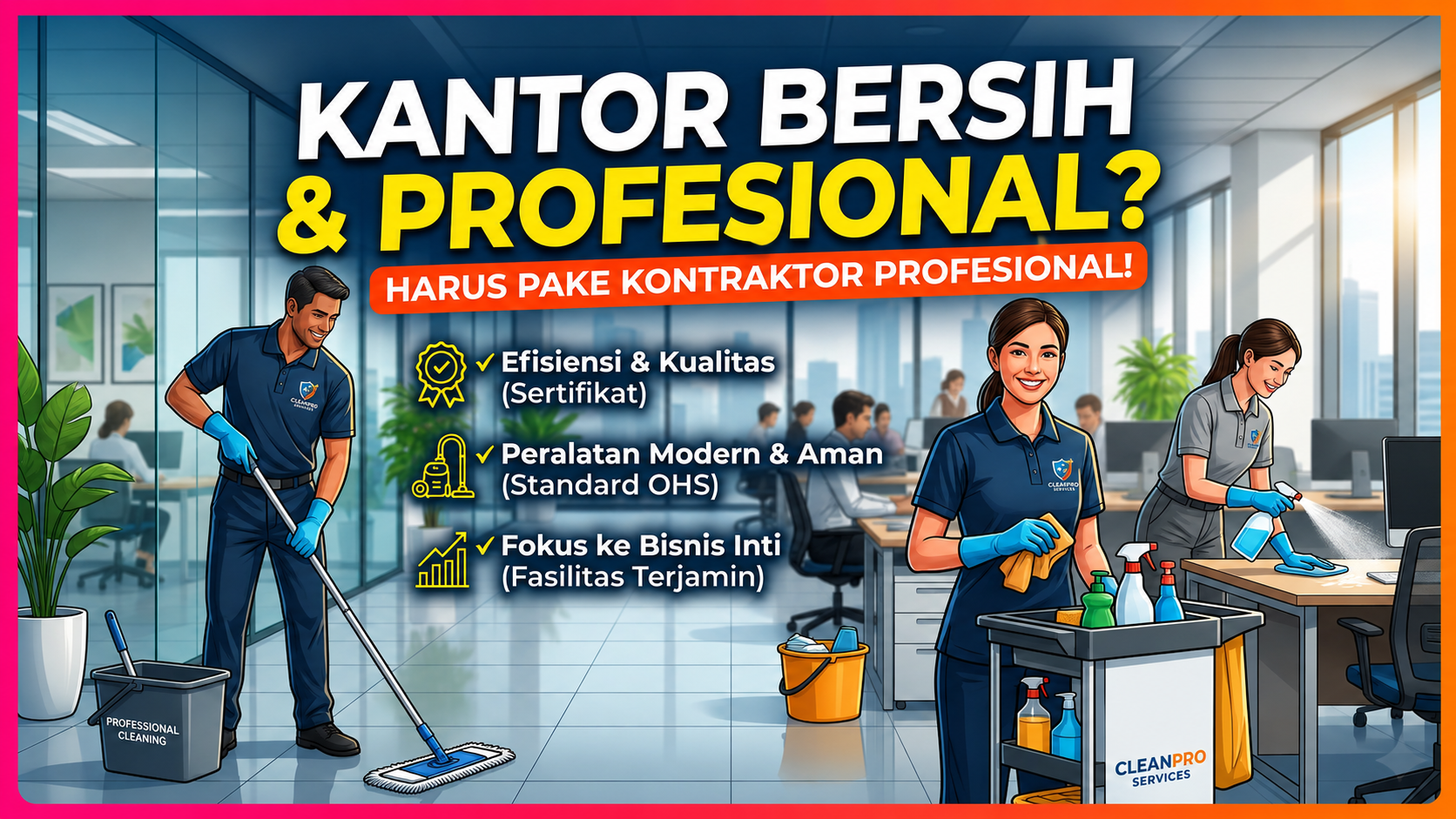 Thumbnail Pentingnya Menggunakan Kontraktor Cleaning Service Profesional untuk Perusahaan